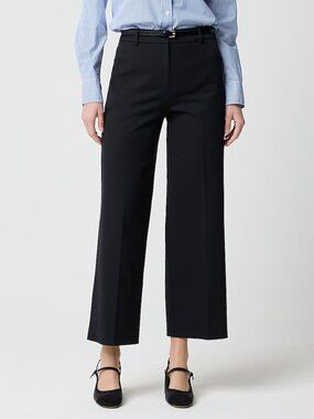 J. Crew Remy Wide Leg Cropped Length Pants Black Plus Size 22 NWT